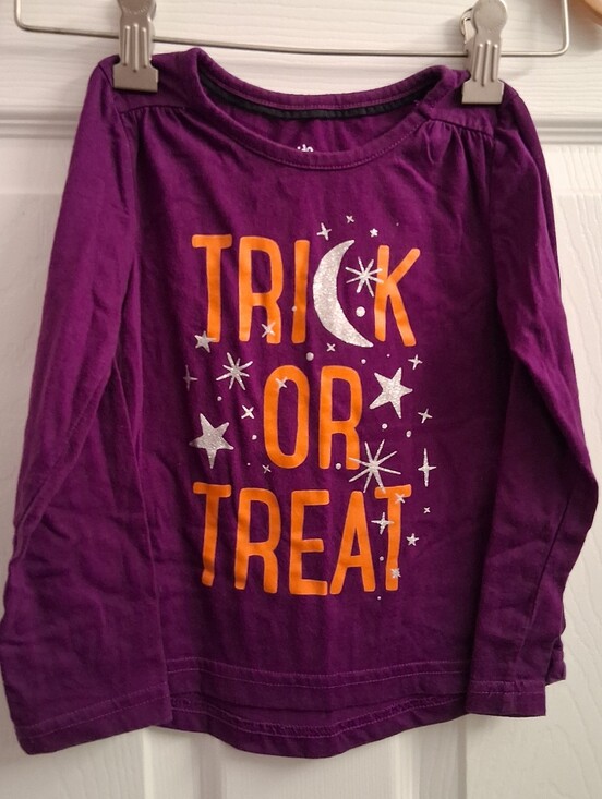 kids korner Other - Trick Or Treat Girls Long Sleeve Top Purple 3T